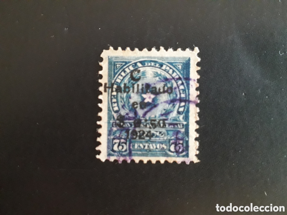 Sellos: PARAGUAY YVERT 241 SELLO SUELTO USADO 1924 SOBRECARGADO PEDIDO M&Iacute;NIMO 3&euro;