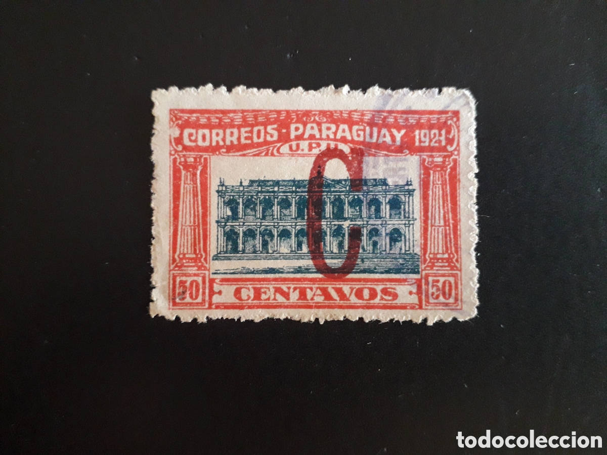 Sellos: PARAGUAY YVERT 231 SELLO SUELTO USADO 1922 SOBRECARGADO PEDIDO M&Iacute;NIMO 3&euro;