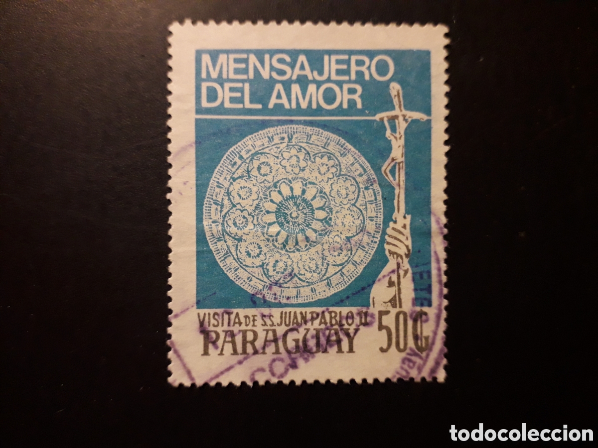 Sellos: PARAGUAY YVERT 2360 SELLO SUELTO USADO 1988 VISITA PAPA JUAN PABLO II PEDIDO M&Iacute;NIMO 3&euro;