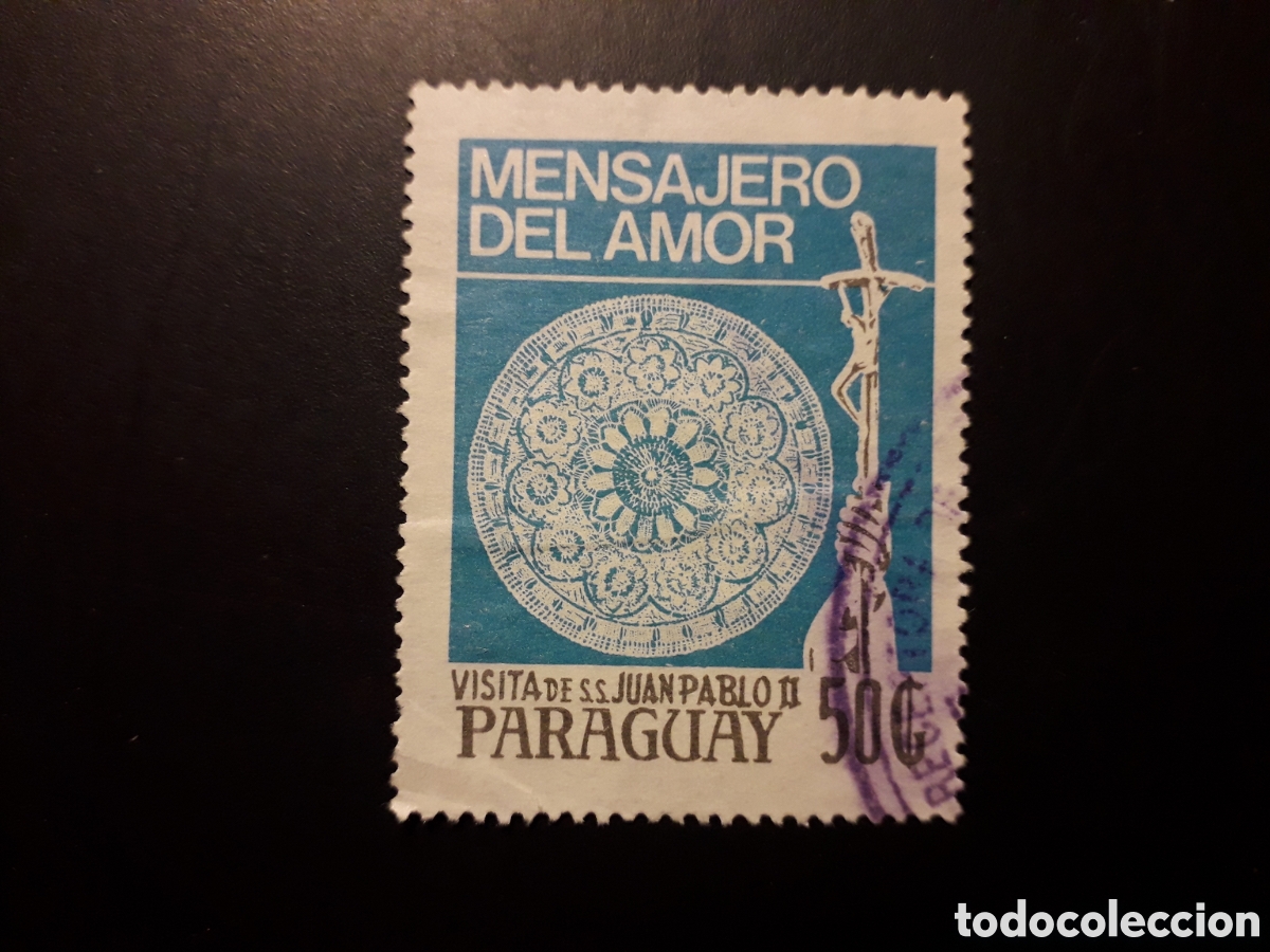 Sellos: PARAGUAY YVERT 2360 SELLO SUELTO USADO 1988 VISITA PAPA JUAN PABLO II PEDIDO M&Iacute;NIMO 3&euro;