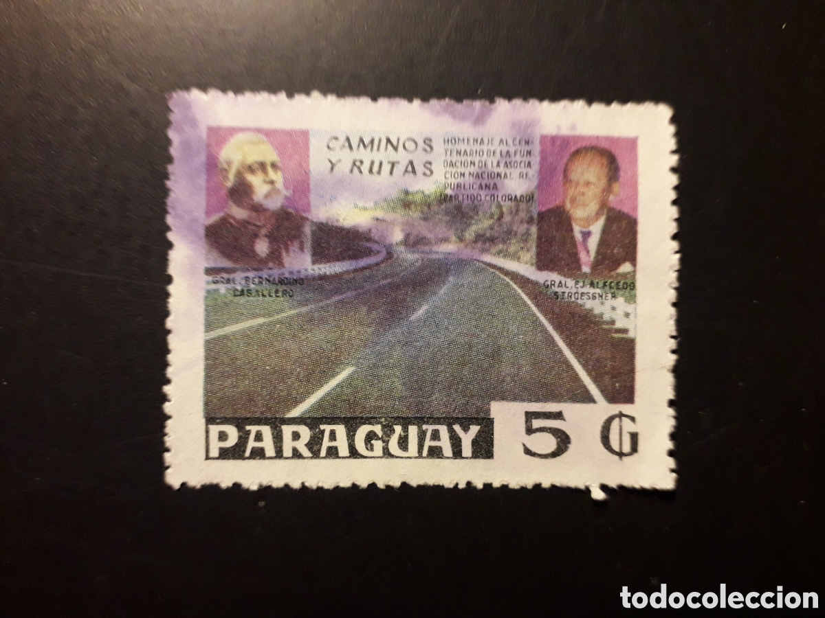Sellos: PARAGUAY YVERT 2300 SELLO SUELTO USADO 1987 STROESSNER, PARTIDO COLORADO PEDIDO M&Iacute;NIMO 3&euro;