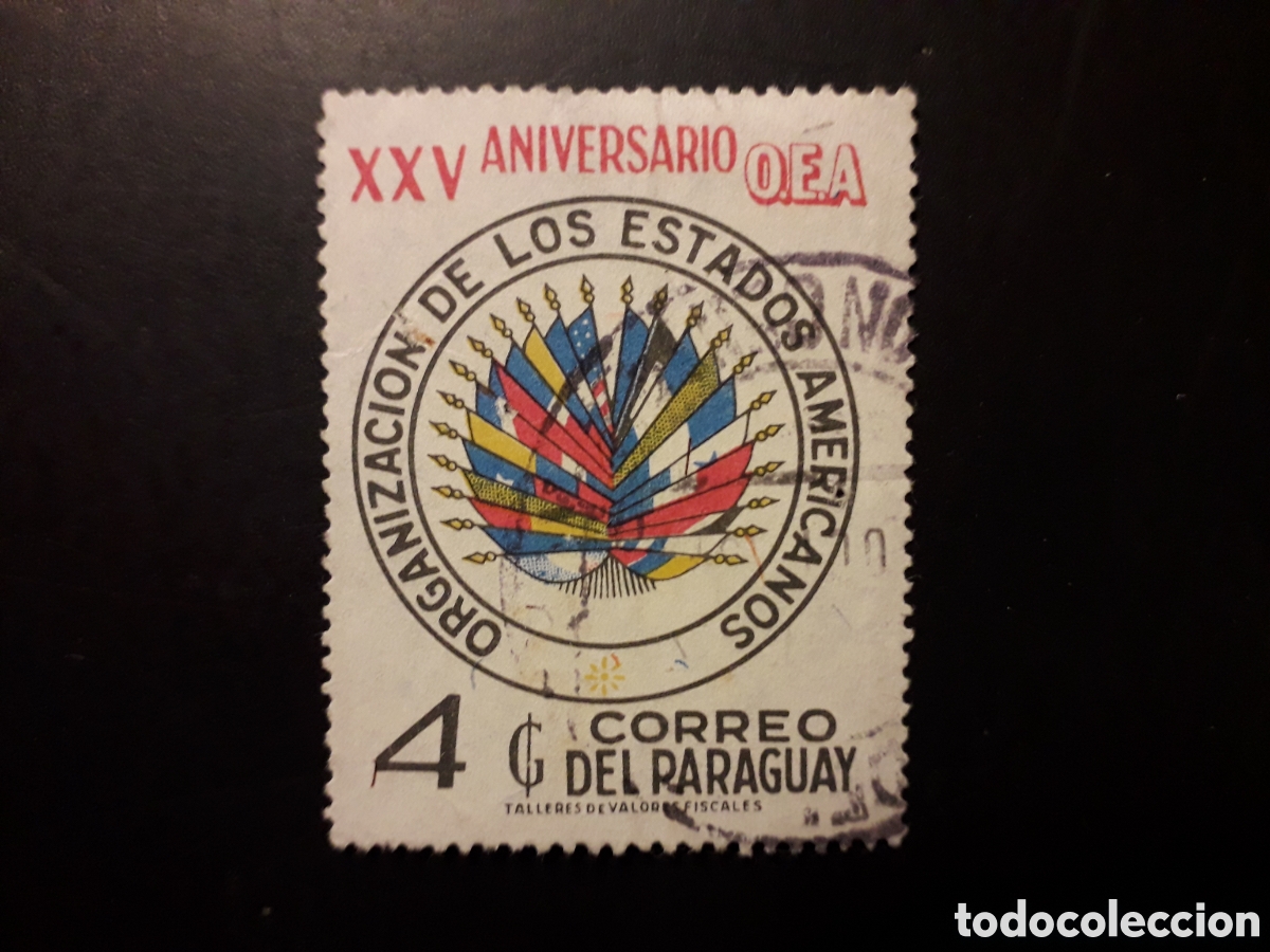Sellos: PARAGUAY YVERT 1296 SELLO SUELTO USADO 1973 ORGANIZACI&Oacute;N ESTADOS AMERICANOS PEDIDO M&Iacute;NIMO 3&euro;