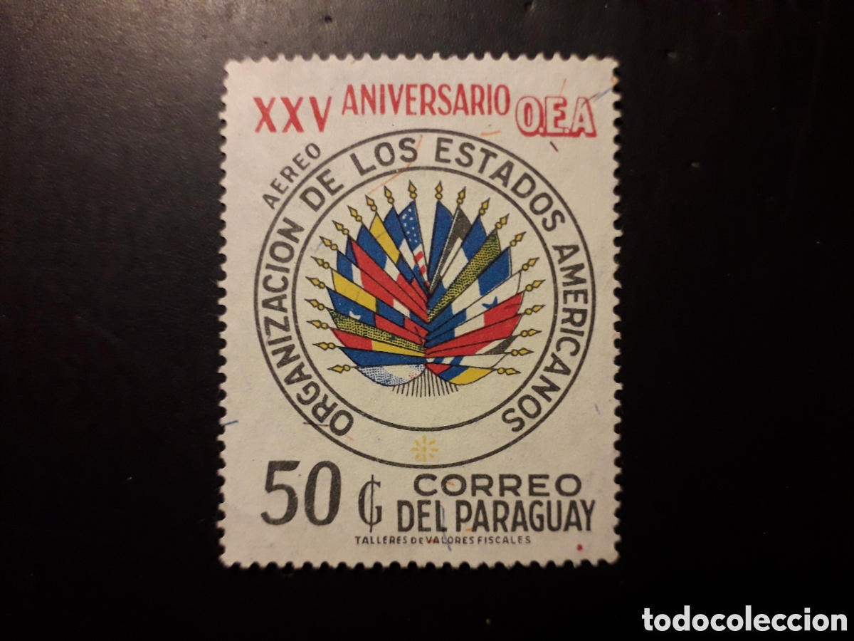 Sellos: PARAGUAY YVERT A 642 SELLO SUELTO USADO 1973 ORGANIZACI&Oacute;N ESTADOS AMERICANOS PEDIDO M&Iacute;NIMO 3&euro;