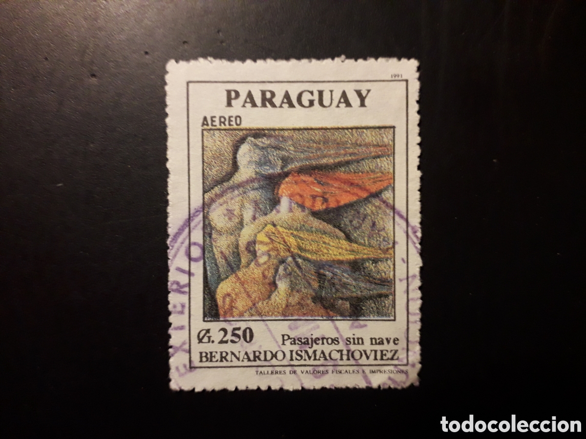 Sellos: PARAGUAY YVERT A 1200 SELLO SUELTO USADO 1991 PINTURAS PEDIDO M&Iacute;NIMO 3&euro;