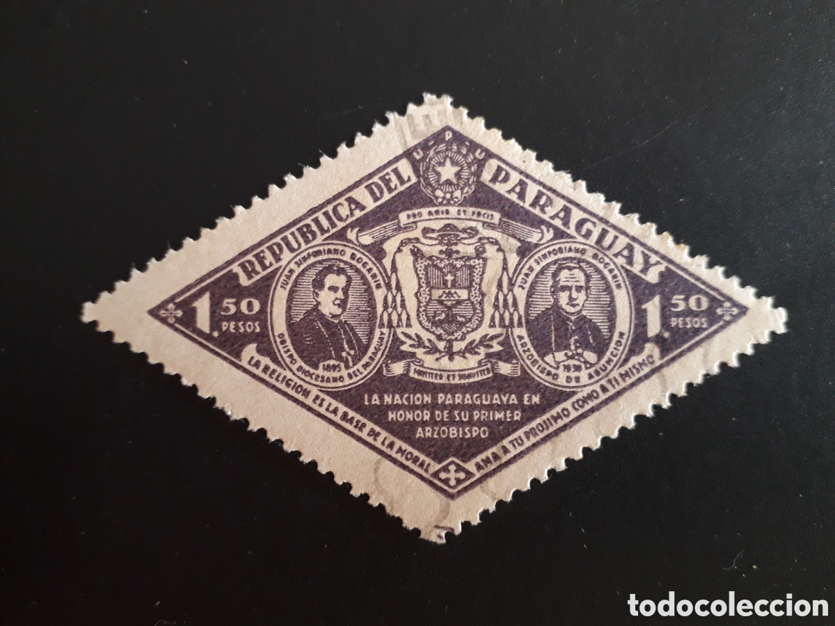 Sellos: PARAGUAY YVERT 322 SELLO SUELTO USADO 1930 ARZOBISPO DE ASUNCI&Oacute;N PEDIDO M&Iacute;NIMO 3&euro;