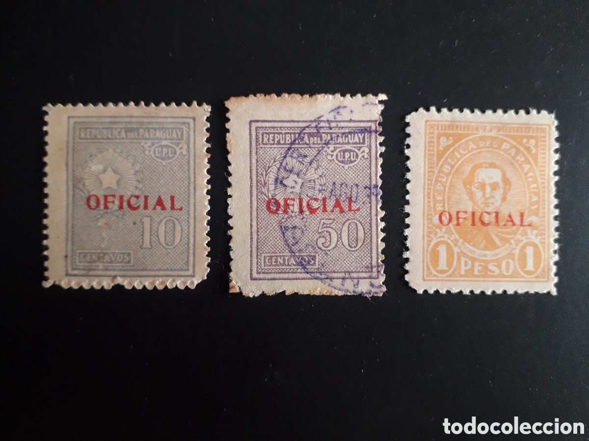 Sellos: PARAGUAY YVERT 87/9 SELLOS SUELTOS USADOS, ALG&Uacute;N DEFECTO 1934 SOBRECARGADOS PEDIDO M&Iacute;NIMO 3&euro;