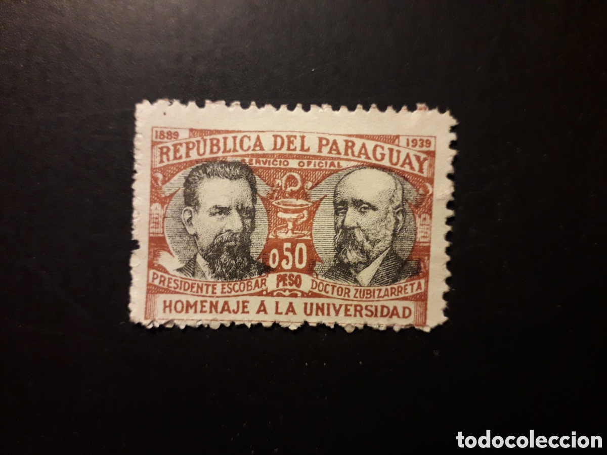 Sellos: PARAGUAY YVERT OFICIAL 92 SELLO SUELTO USADO 1940 UNIVERSIDAD DE ASUNCI&Oacute;N PEDIDO M&Iacute;NIMO 3&euro;