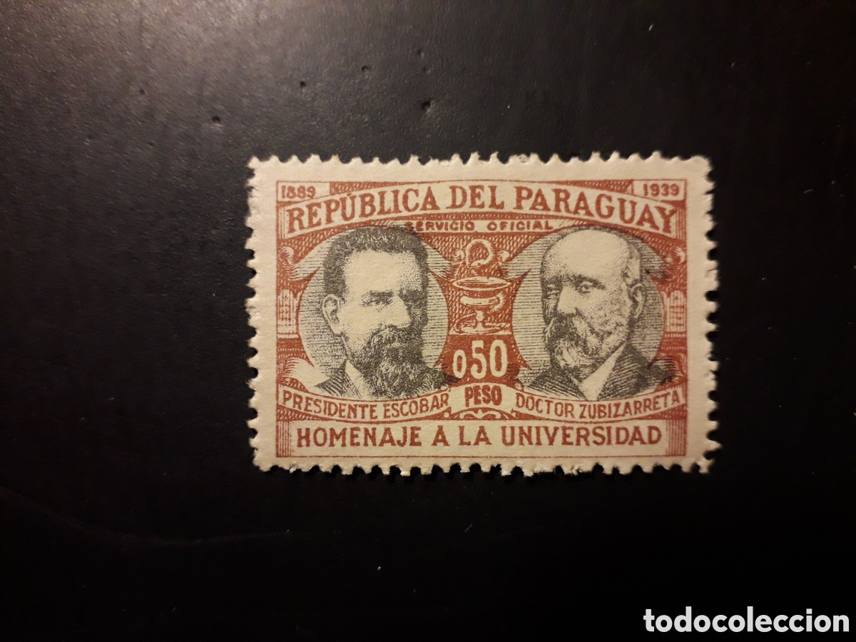 Sellos: PARAGUAY YVERT OFICIAL 92 SELLO SUELTO USADO 1940 UNIVERSIDAD DE ASUNCI&Oacute;N PEDIDO M&Iacute;NIMO 3&euro;