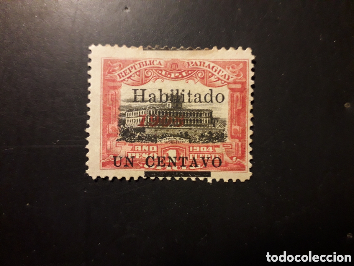 Sellos: PARAGUAY YVERT 162 SELLO SUELTO USADO 1908 SOBRECARGADO PEDIDO M&Iacute;NIMO 3&euro;