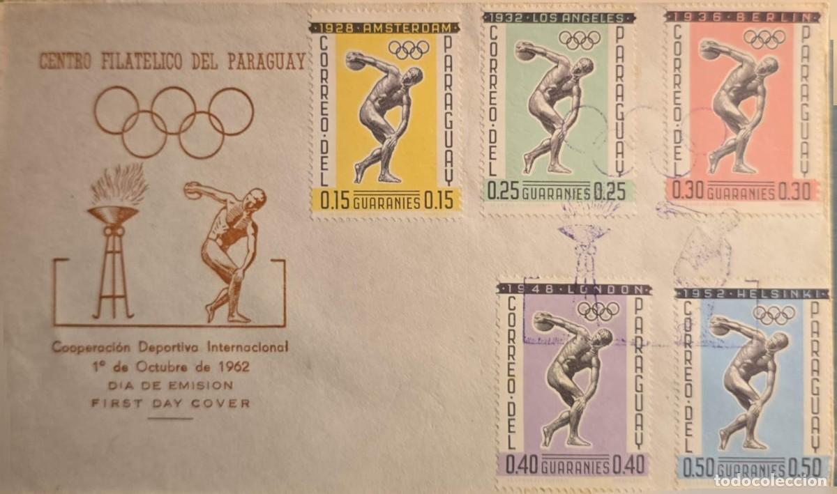 Sellos: TS) 1962, PARAGUAY, FIRST DAY COVER; THE INSCRIPTION &rdquo;CENTRO FILAT&Eacute;LICO DEL PARAGUAY&rdquo; APPEARS IN THE