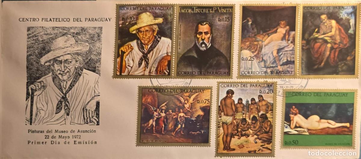 Sellos: TS) 1972, PARAGUAY, COMMEMORATIVE FIRST DAY COVER FROM THE &rdquo;PAINTINGS OF THE ASUNCI&Oacute;N MUSEUM&rdquo; SERIES