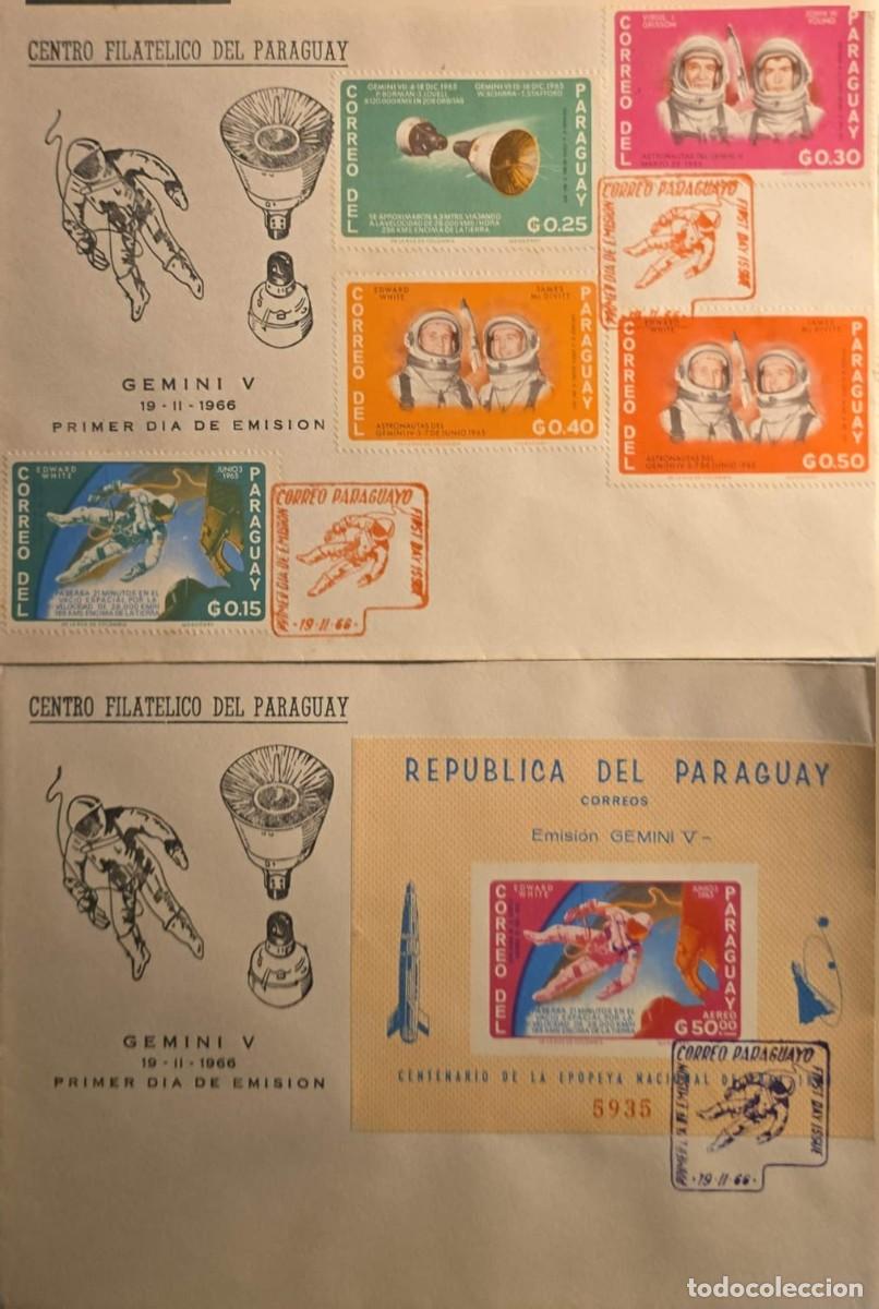 Sellos: TS) 1964, PARAGUAY, FIRST DAY COVER. THE LEFT SIDE FEATURES A LINE DRAWING PRINTED IN GRAY INK DEPIC