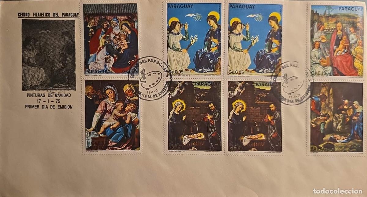Sellos: TS) 1975, PARAGUAY, FIRST DAY COVER FROM THE &rdquo;CHRISTMAS PAINTINGS&rdquo; SERIES ISSUED BY THE PHILATELIC C
