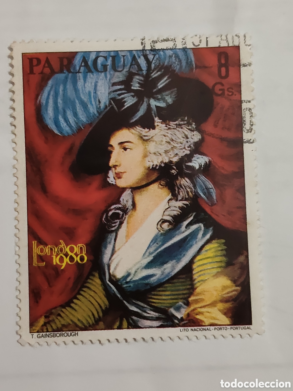 Sellos: Sello de Paraguay pintura de Thomas Gainsborough 1988
