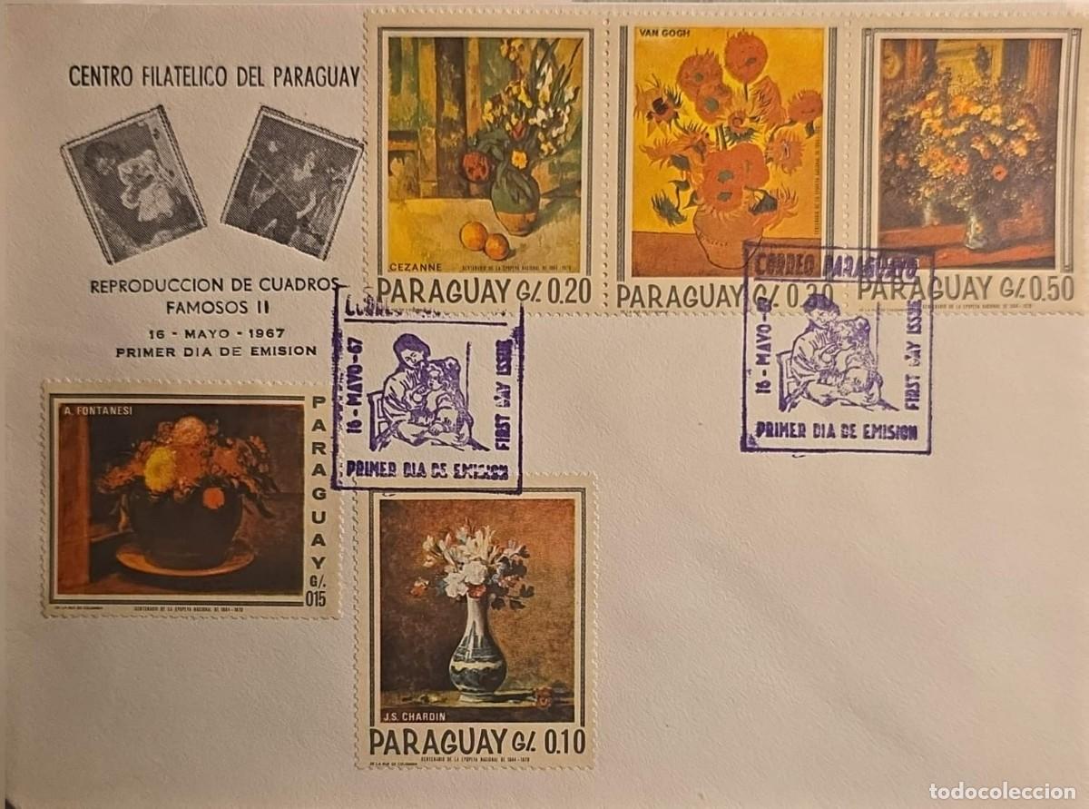 Sellos: TS) 1967 PARAGUAY, FDC,REPRODUCTIONS OF FAMOUS PAINTINGS II STAMPS,VF.