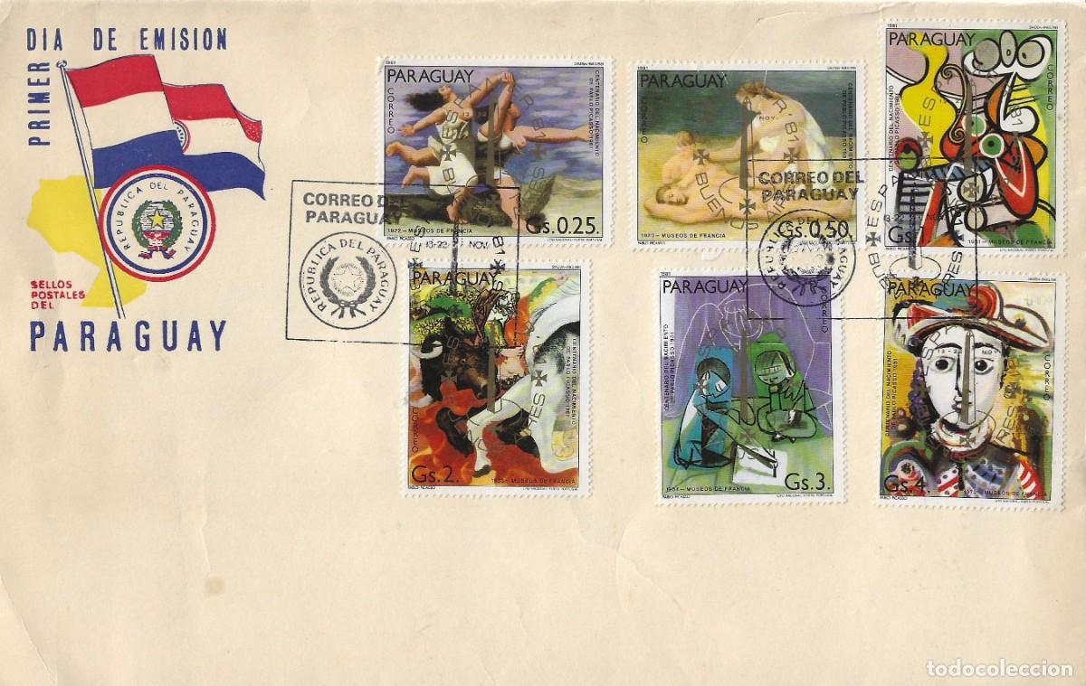 Francobolli: PARAGUAY 1981 - SOBRE PRIMER D&Iacute;A - PINTURA - MATASELLO DE ESPAMER 81, BUENOS AIRES
