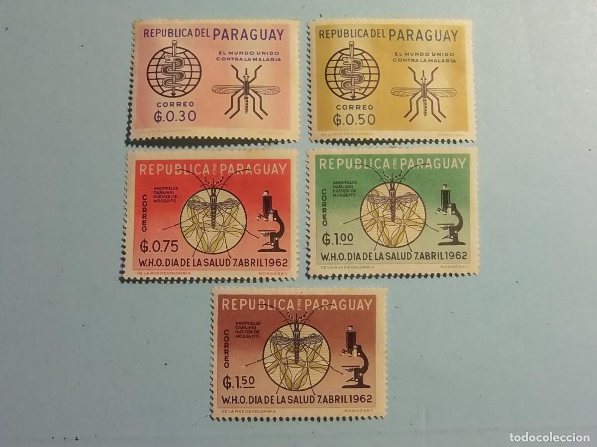 Briefmarken: PARAGUAY 1962 - ENFERMEDADES, SALUD - LUCHA CONTRA LA MALARIA - INSECTO - NUEVOS.