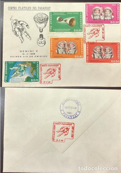 Sellos: MI) 1966 PARAGUAY, FDC,WITH THE GEMINI SPACE MISSIONS AND ASTRONAUTS SUCH AS ED WHITE AND JAMES MCDI