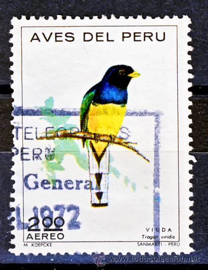 Sellos: PERU.- AVES DEL PERU: VIUDA.-(2) - Foto 1
