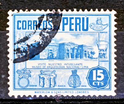 Sellos: PERU.- MUSEO DE ARQUEOLOGIA NACIONAL.- LIMA.- - Foto 1