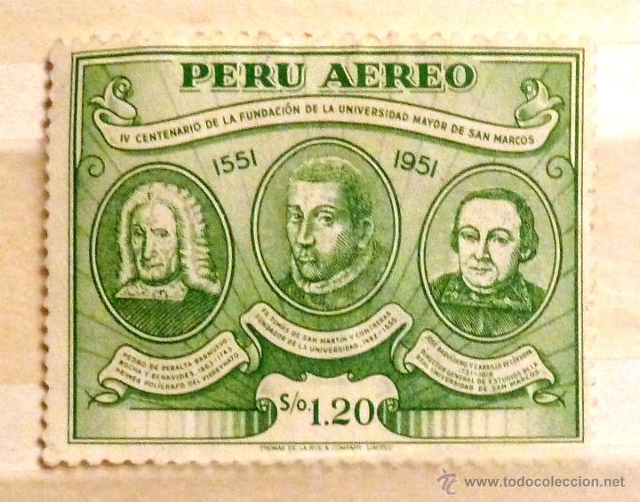 Sellos: SELLOS PERU 1951. CON CHARNELA. - Foto 1