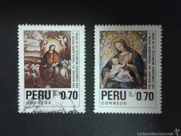 Francobolli: SELLOS DE PERÚ. NAVIDAD. YVERT 956/7. SERIE COMPLETA USADA.
