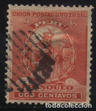 Sellos: S-00437- PERU. UNION POSTAL UNIVERSAL. DOS CENTAVOS. - Foto 1