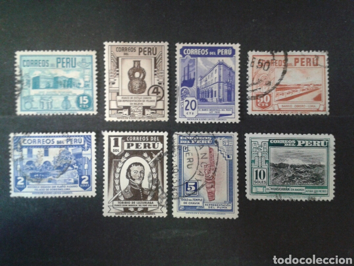 Sellos: SELLOS DE PER&Uacute;. YVERT 401/8. SERIE COMPLETA USADA. - Foto 1