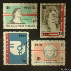 Sellos: SELLOS DE PERÚ. YVERT 611/4. SERIE COMPLETA USADA..AÑO INTERNACIONAL DE LA MUJER.