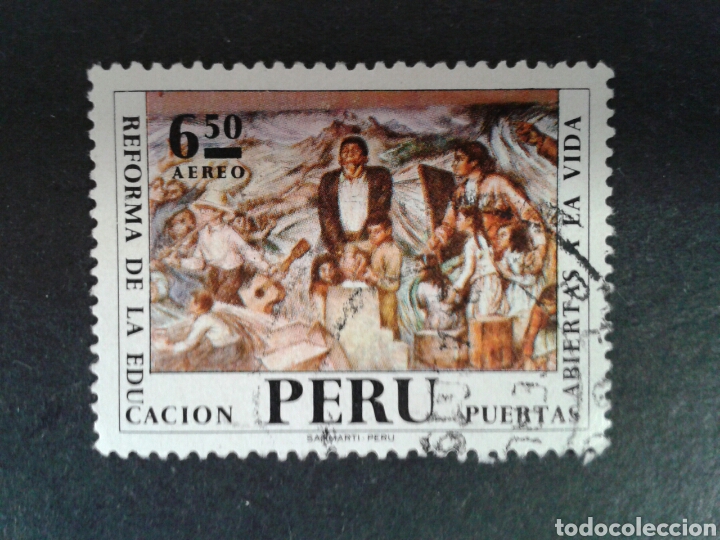 Sellos: PER&Uacute;. YVERT A-314. SERIE COMPLETA USADA. - Foto 1