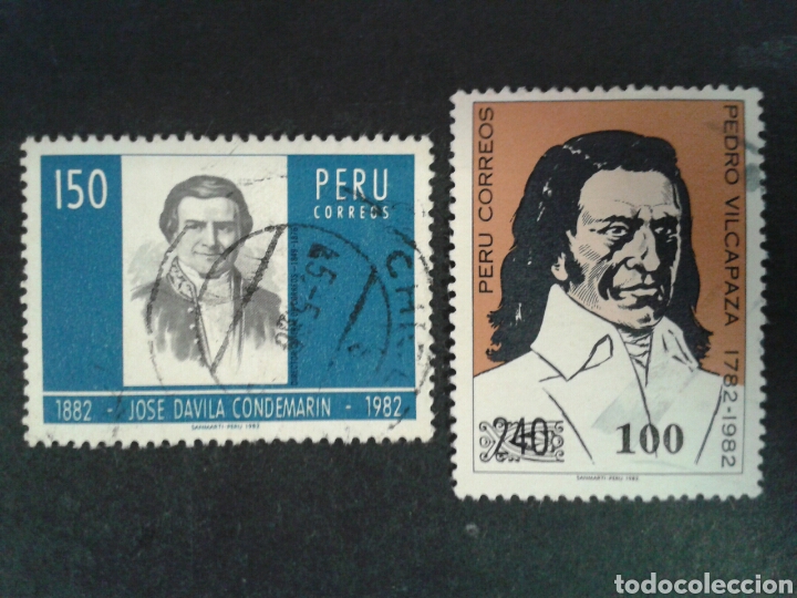 Sellos: PER&Uacute;. YVERT 738/9. SERIE COMPLETA USADA. - Foto 1