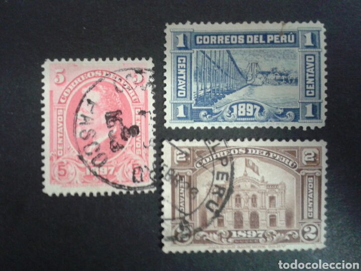 Sellos: PER&Uacute;. YVERT 120/2. SERIE COMPLETA USADA - Foto 1