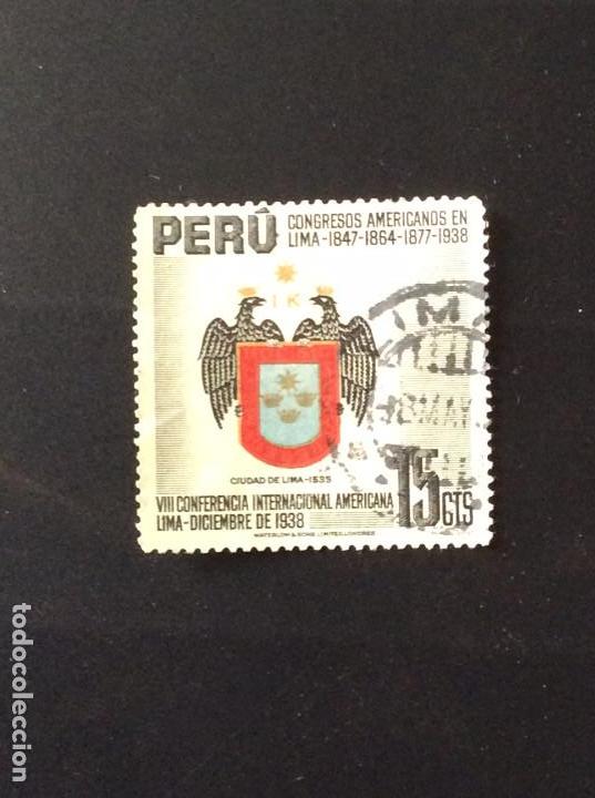 Sellos: PERÚ - YVERT 367 Usado, Año 1938 - Foto 1