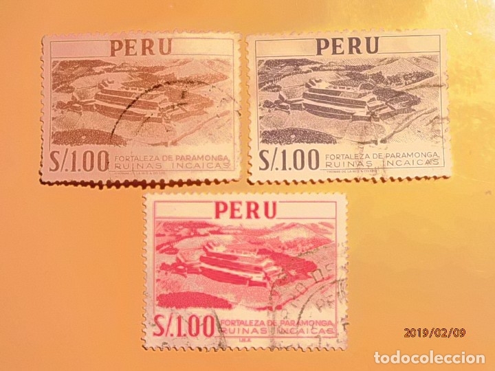 Sellos: PERU - RUINAS INCAS - FORTALEZA DE PARAMONGA. - Foto 1