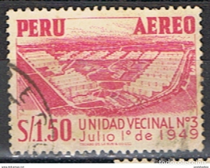 Sellos: PERU // YVERT 107 AEREO // 1953 - Foto 1