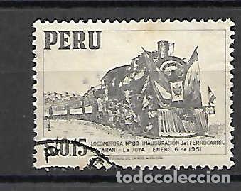 Sellos: ferrocarriles de per&uacute;. sello a&ntilde;o 1952 - Foto 1