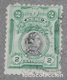 Sellos: SELLO PERU BOLIVAR 2 CENTAVOS 1918 - Foto 1