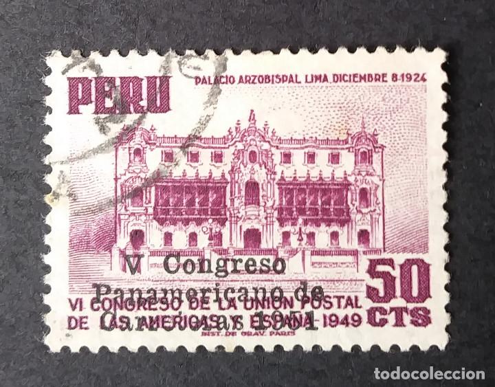Sellos: 1951Per&uacute; V Congreso Panamericano - Foto 1