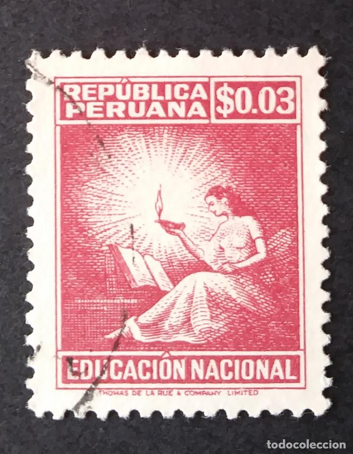 Sellos: Impuesto Postal 1952 Per&uacute; Educaci&oacute;n - Foto 1