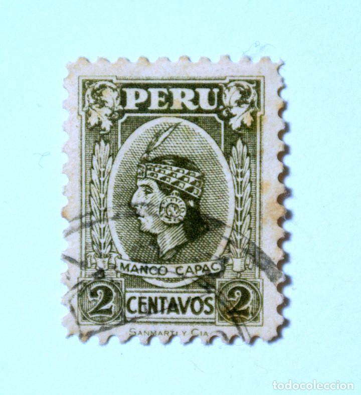 Sellos: Sello postal PER&Uacute; 1931 , 2 centavos, Inca Manco C&aacute;pac - Foto 2