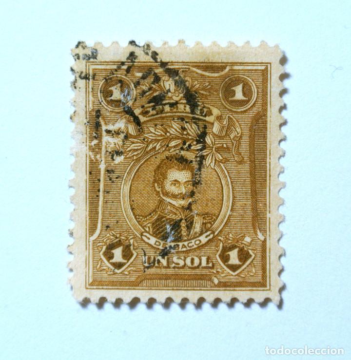 Sellos: SELLO POSTAL PER&Uacute; 1931 , 1 sol, DE SACO - Foto 1
