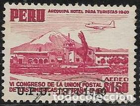 Sellos: PER&Uacute; A&Eacute;REO YVERT 91 - Foto 1