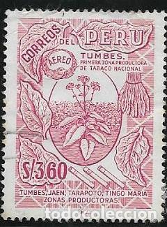 Sellos: PER&Uacute; A&Eacute;REO YVERT 211 - Foto 1