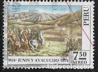 Sellos: PER&Uacute; A&Eacute;REO YVERT 389 - Foto 1