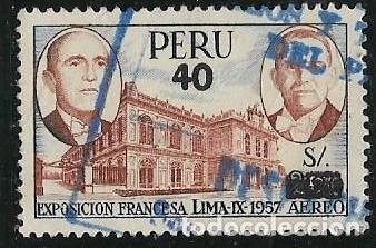 Sellos: PER&Uacute; A&Eacute;REO YVERT 461 - Foto 1