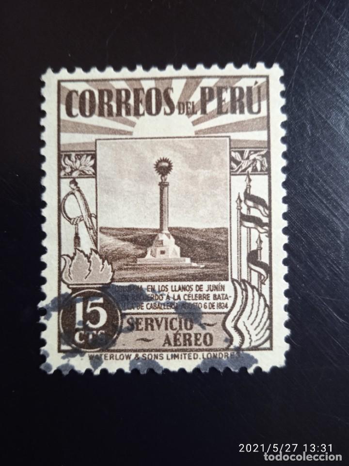 Sellos: PERU 15 CTS SERVICIO A&Eacute;REO, A&Ntilde;O 1924.. - Foto 1
