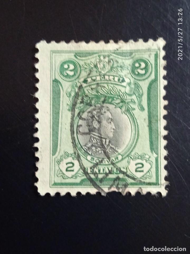 Sellos: PERU 2 CTS SIMON BOL&Iacute;VAR A&Ntilde;O 1918.. - Foto 1