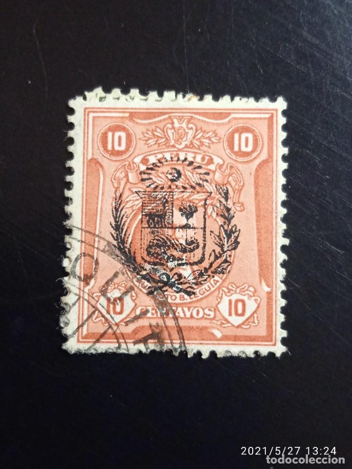 Sellos: PERU 10 CTS AUGUSTO B. A&Ntilde;O 1925.. - Foto 1