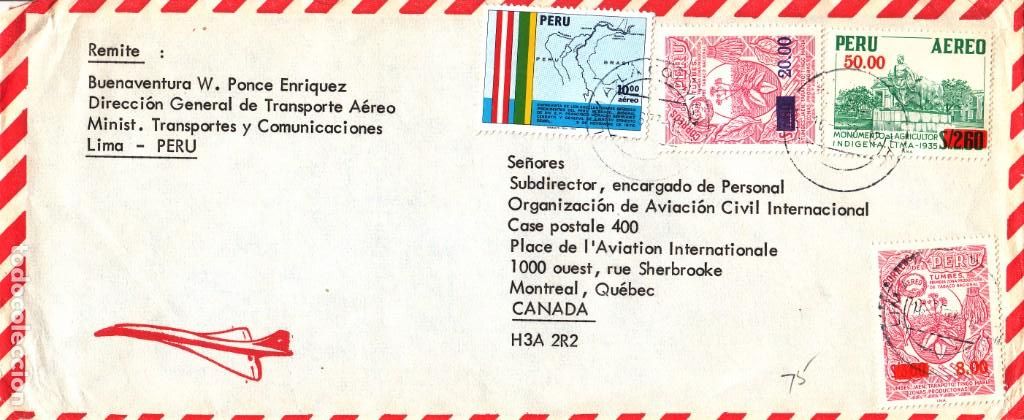 Sellos: CORREO AEREO: PERU - Foto 1