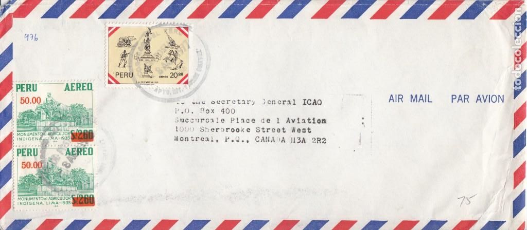 Sellos: CORREO AEREO: PERU 1977 - Foto 1